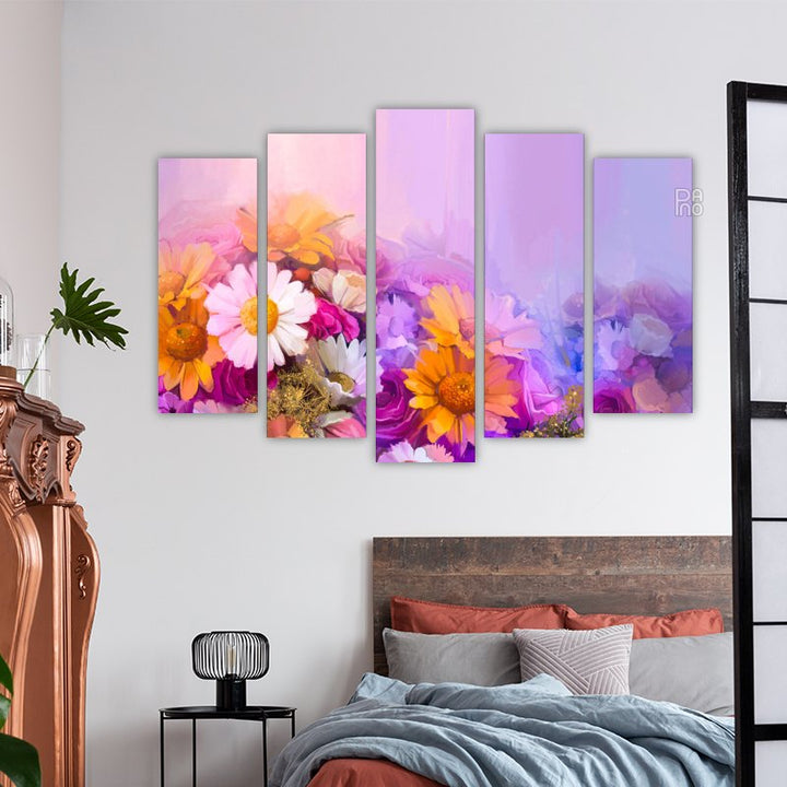 Oil painting with flowers