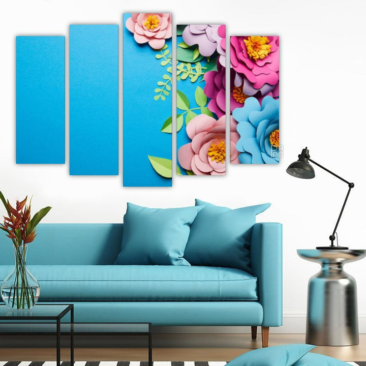 Abstract paper flowers