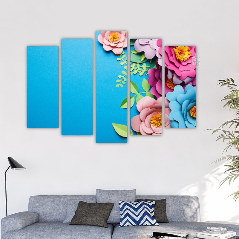 Abstract paper flowers