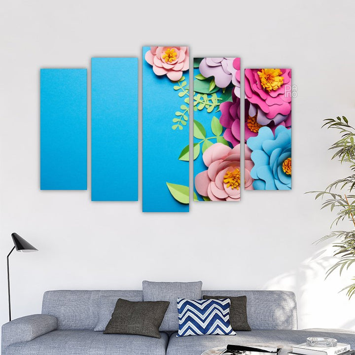 Abstract paper flowers