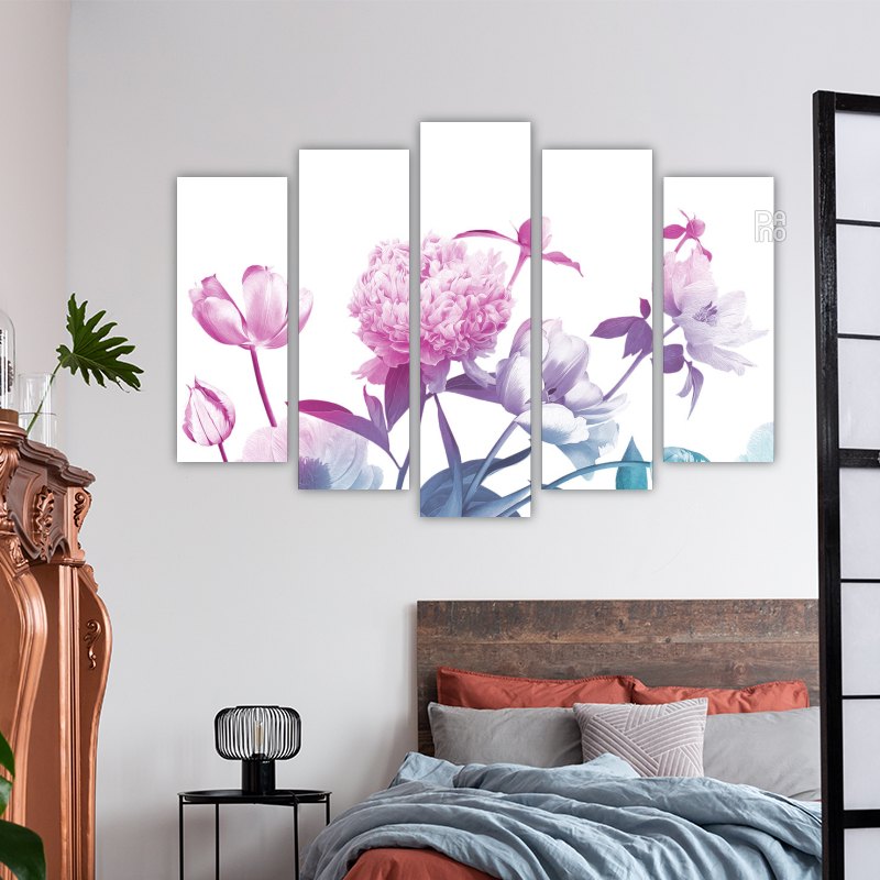 Vintage blooming flowers