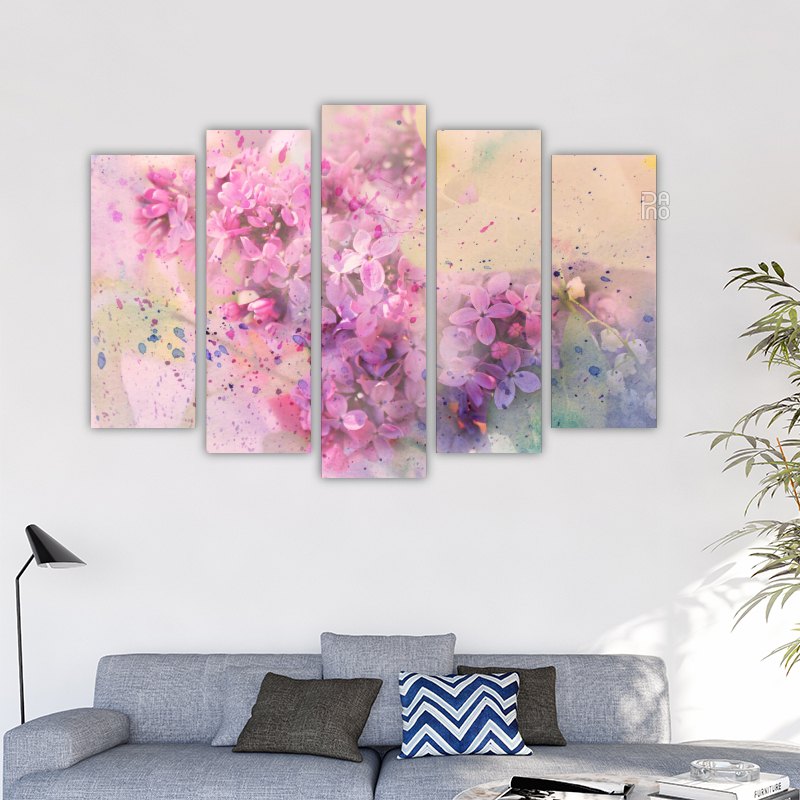 Branch of lilac flowers