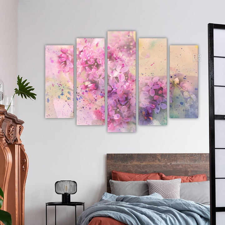 Branch of lilac flowers