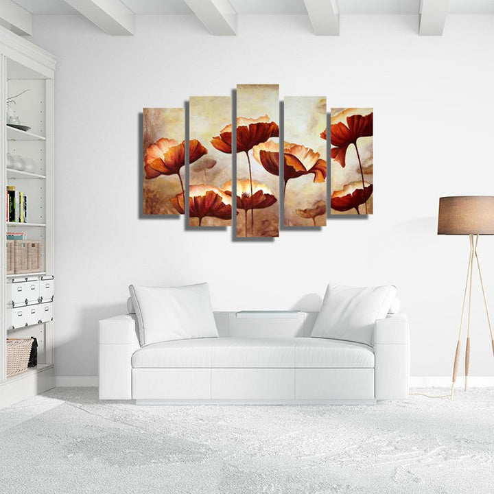 Abstract beige flowers