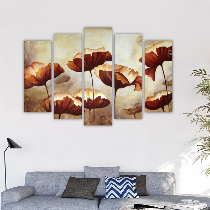Abstract beige flowers