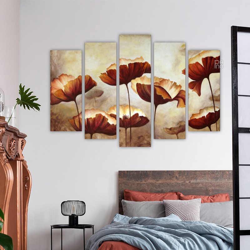 Abstract beige flowers