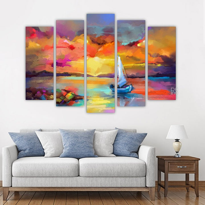 Abstract colorful sunset