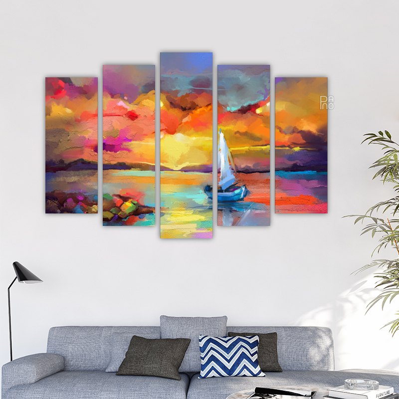Abstract colorful sunset