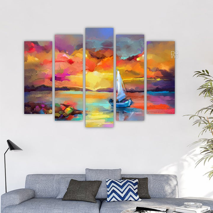 Abstract colorful sunset