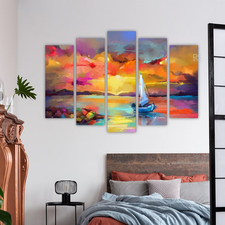 Abstract colorful sunset