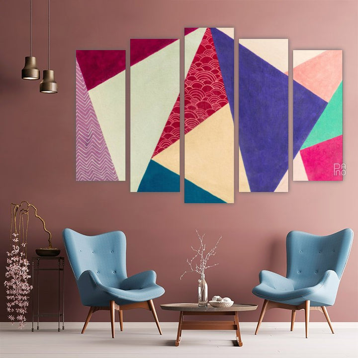 Geometrischer Hintergrund mit leuchtenden Tönen