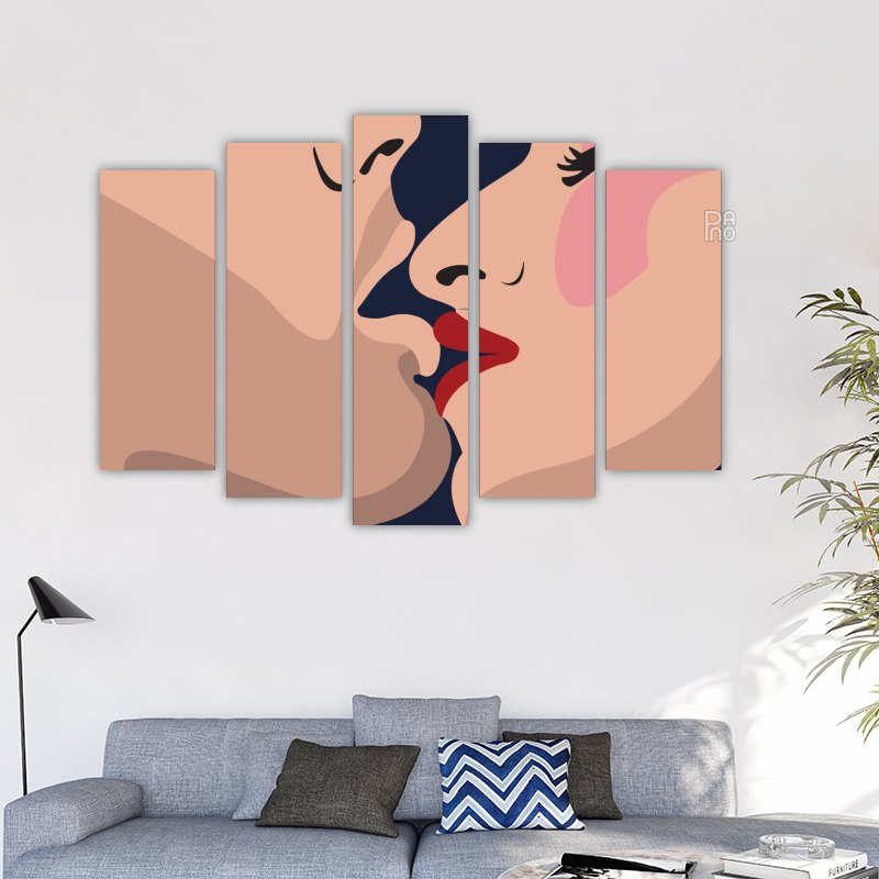 Illustration eines Kusses