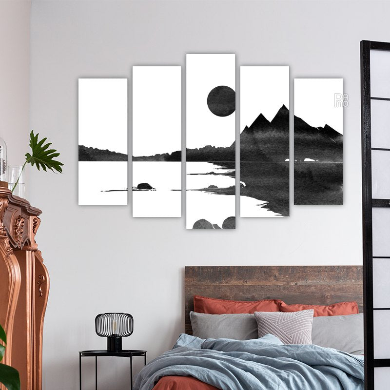 Seascape with moon