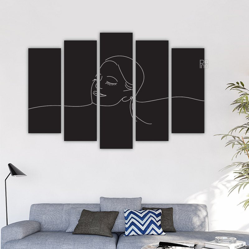 Abstract drawing of a face