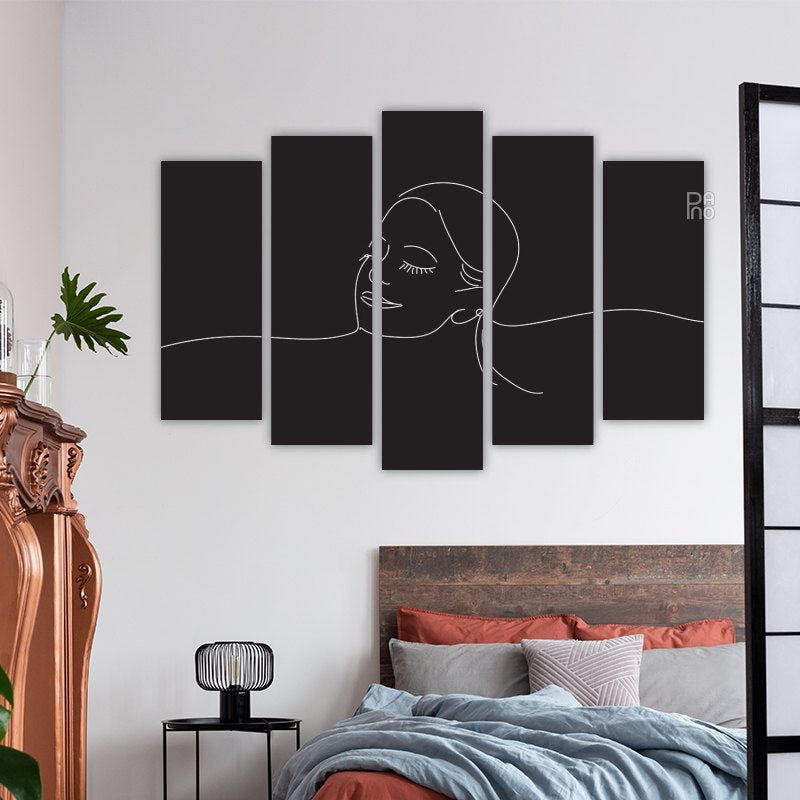 Abstract drawing of a face