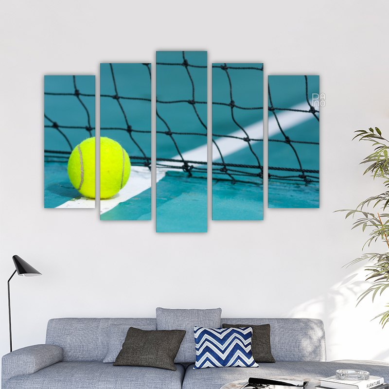 Tennis ball on court