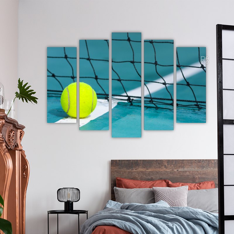 Tennis ball on court