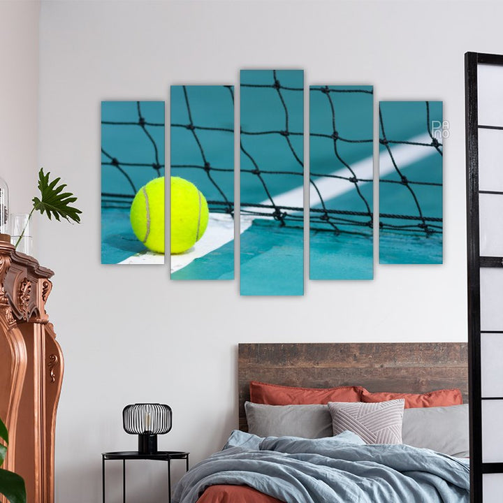 Tennis ball on court