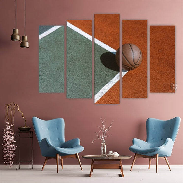 Basketball Court with Ball