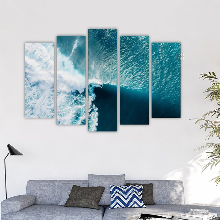 Ocean and Surfers