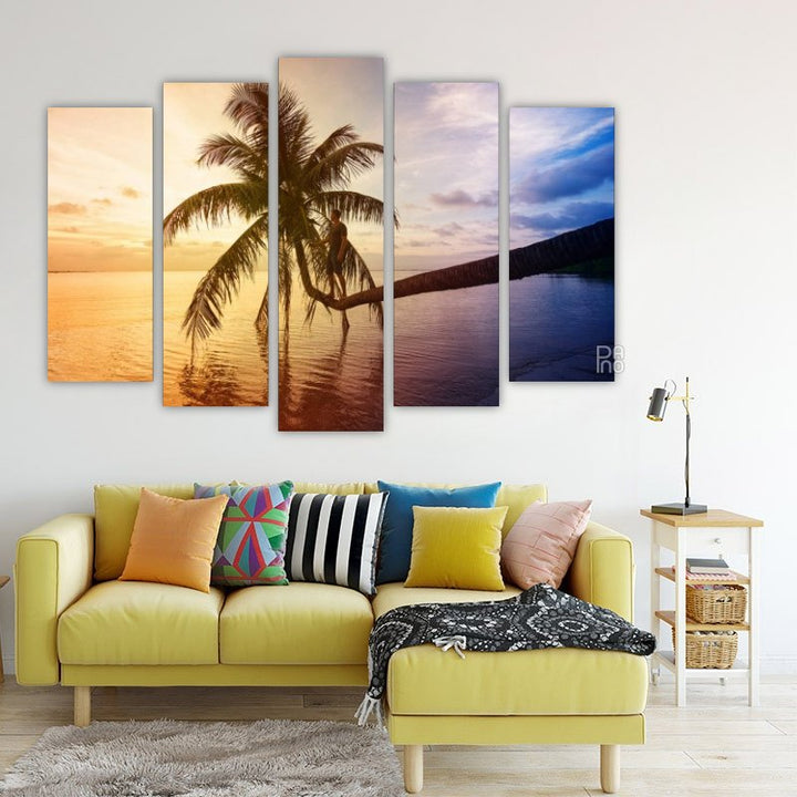 Sunset with Palm Trees