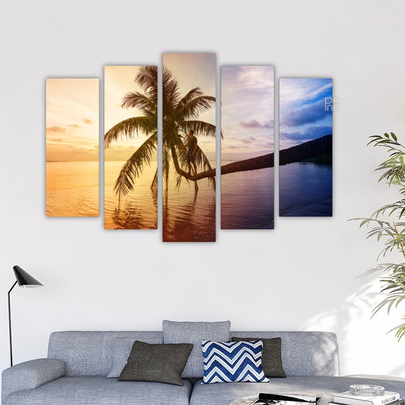 Sunset with Palm Trees