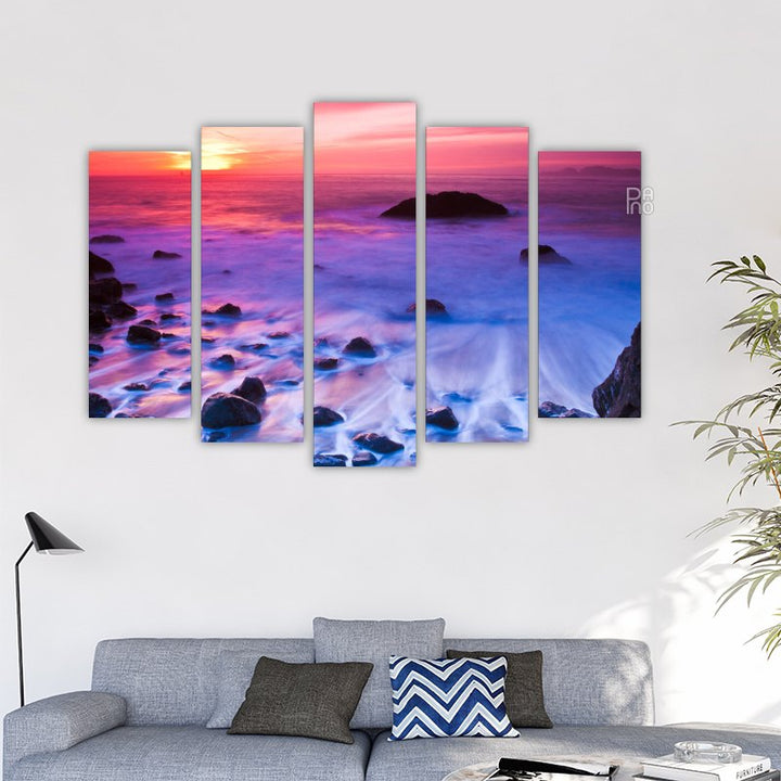 Magical sunset over the ocean