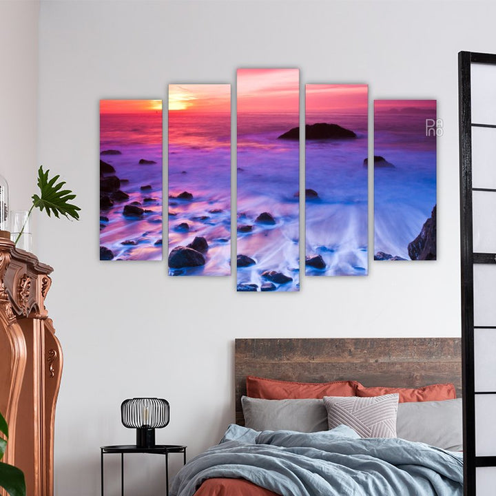 Magical sunset over the ocean