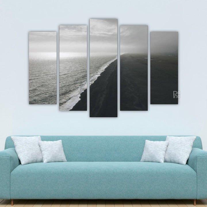 Black and white seascape