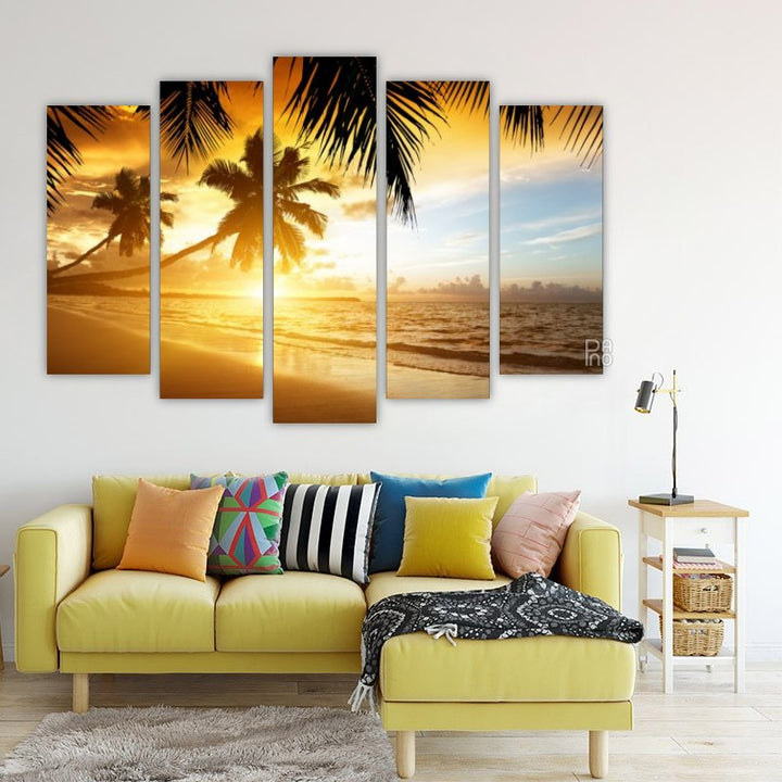 Sunset with Palm Trees