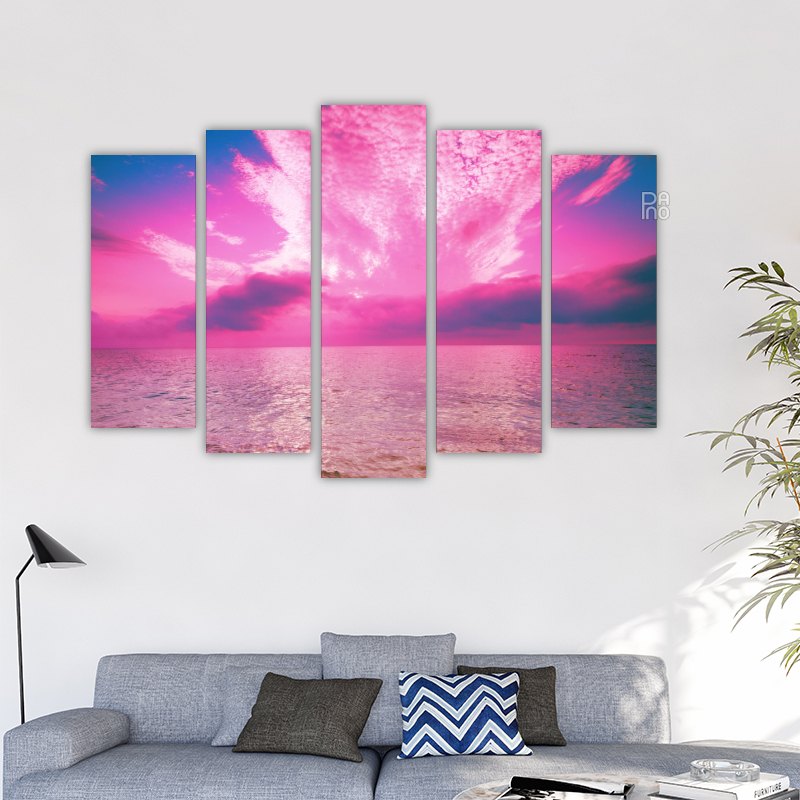 Magical sunrise over the sea