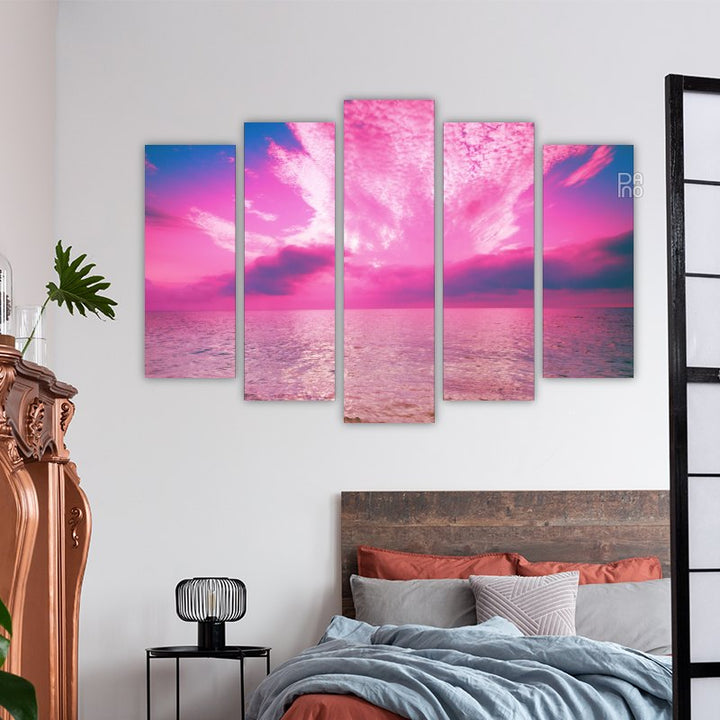 Magical sunrise over the sea