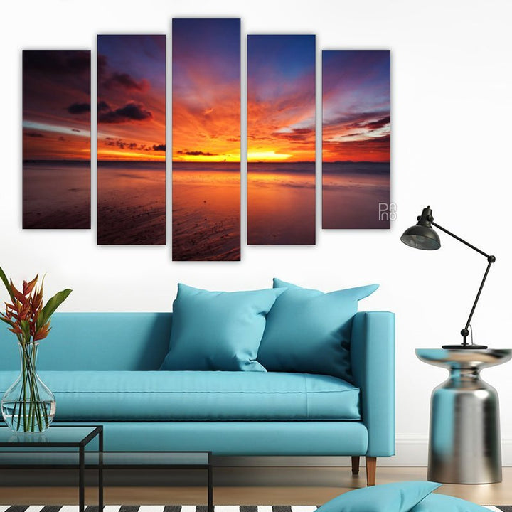 Tropical sea sunset