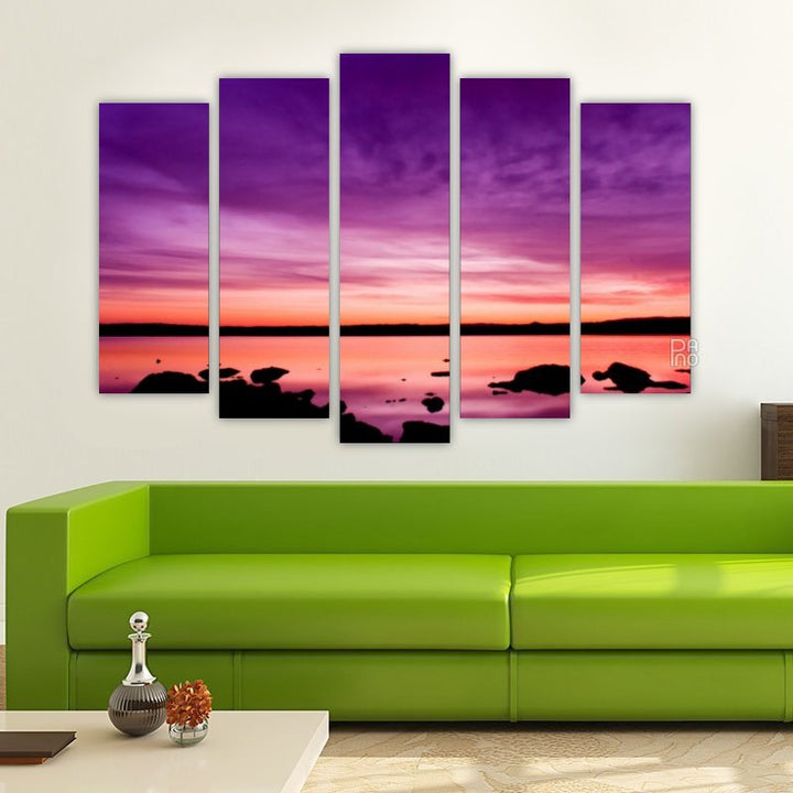 Romantic sunset over the sea