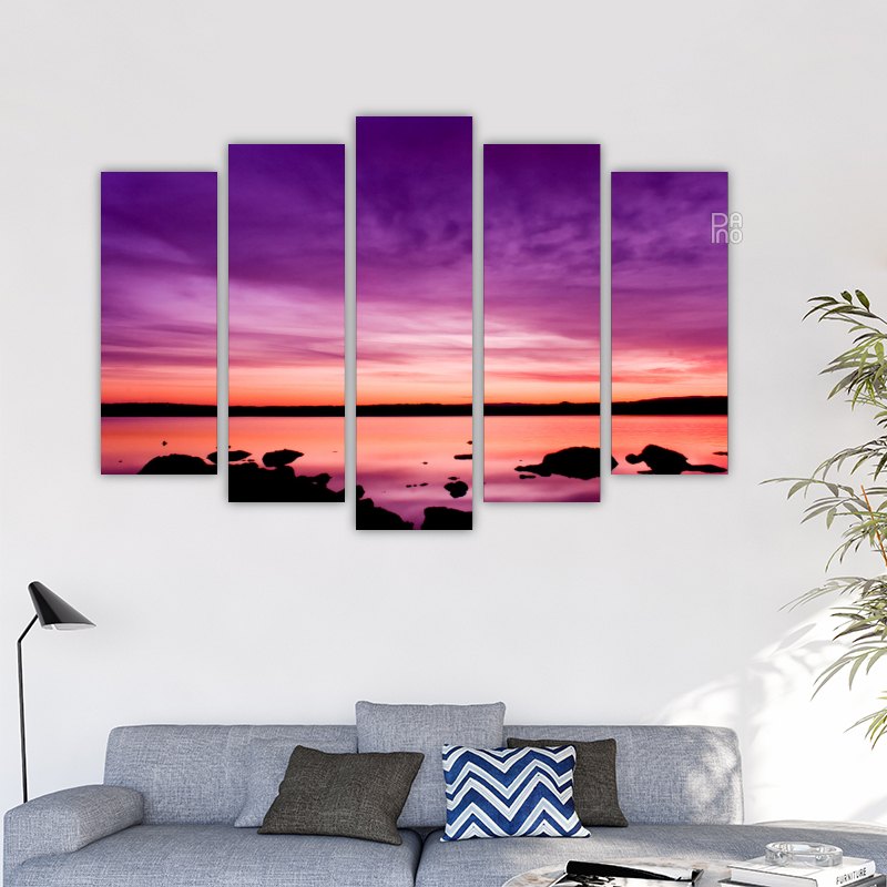 Romantic sunset over the sea
