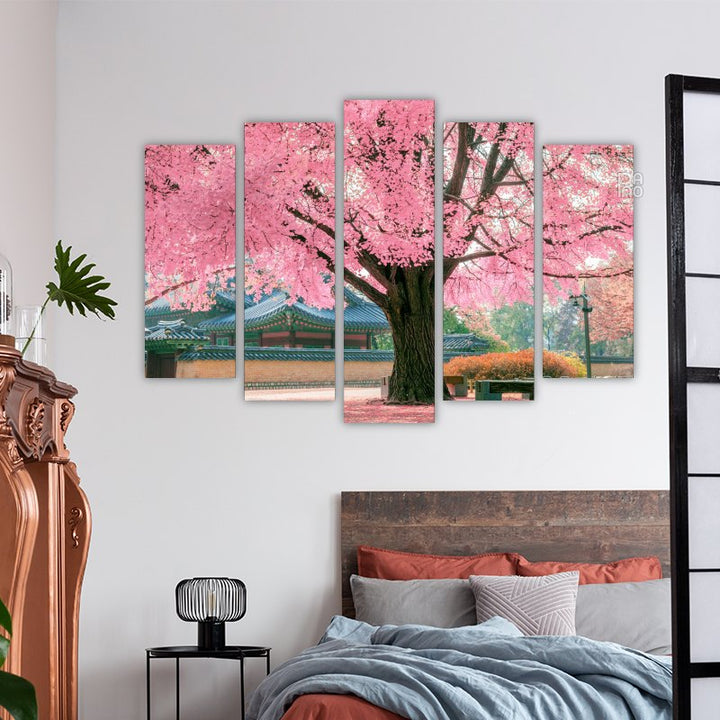Blooming pink tree