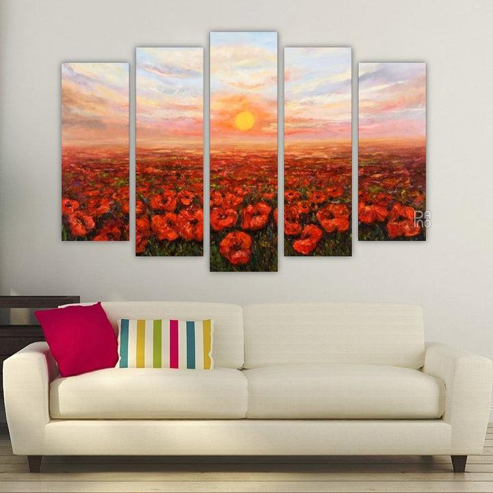 Poppy Field at Sunset