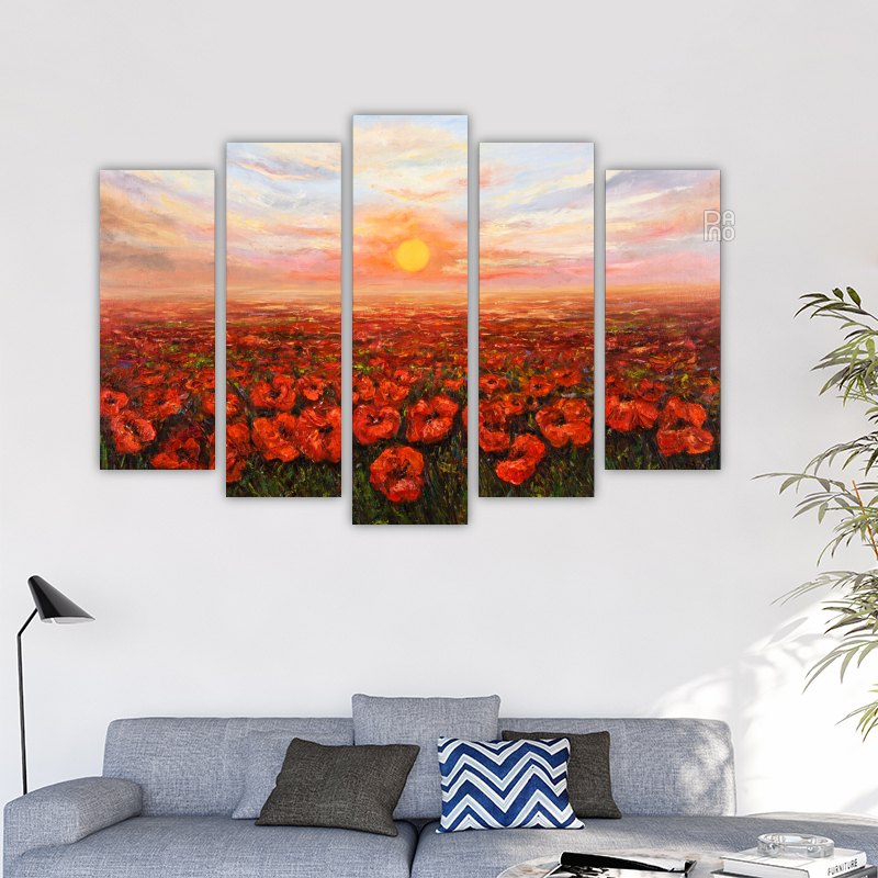 Poppy Field at Sunset