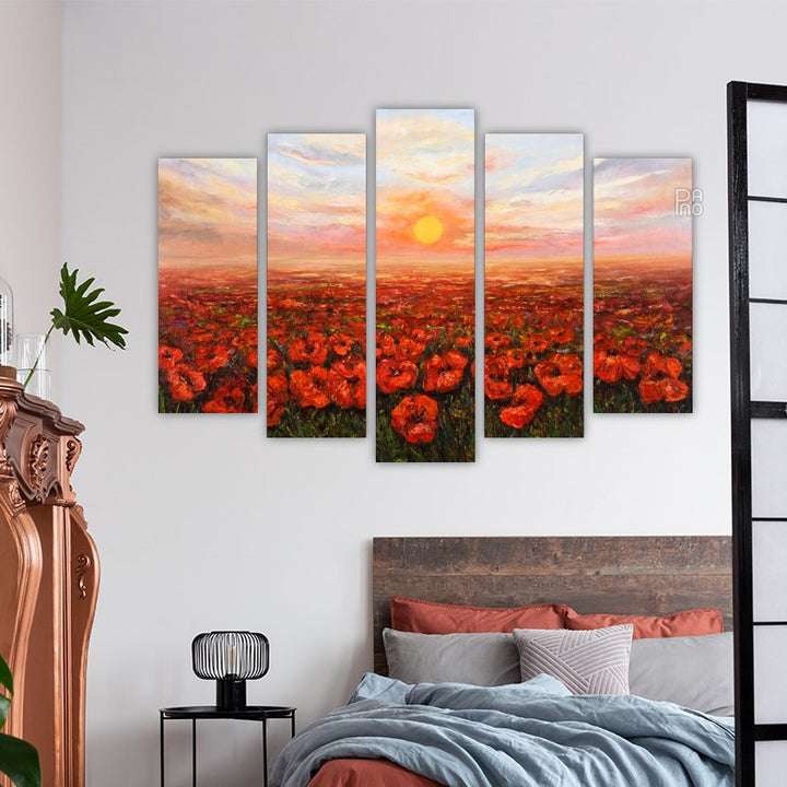 Poppy Field at Sunset