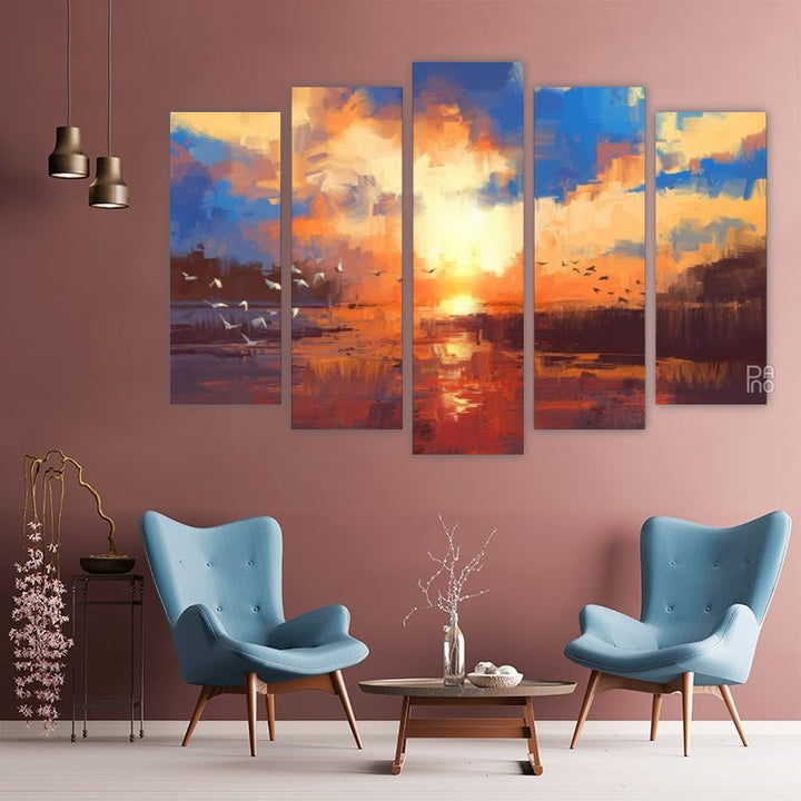Sunset over the Lake