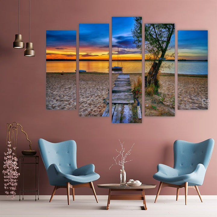 Beautiful Summer Sunset on the Seashore