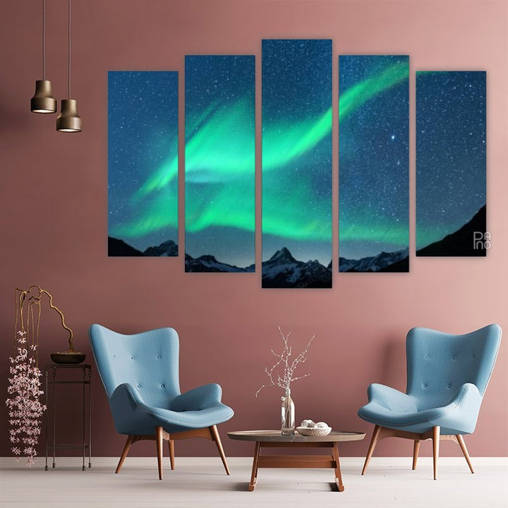 Northern Lights over Mountains
