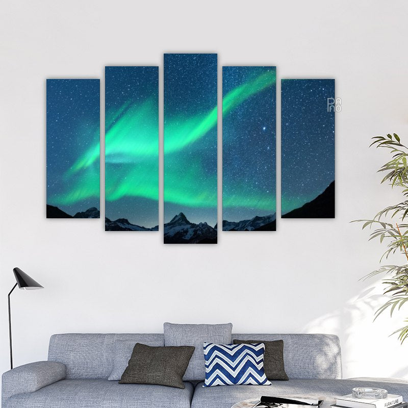 Northern Lights over Mountains
