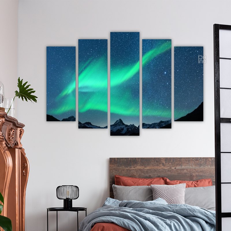 Northern Lights over Mountains