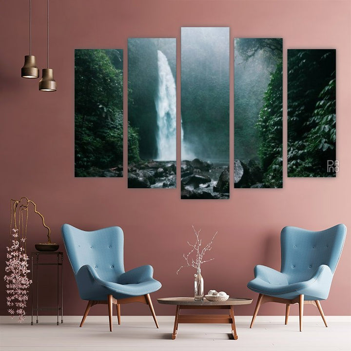 Beautiful Waterfall in a Tropical Forest