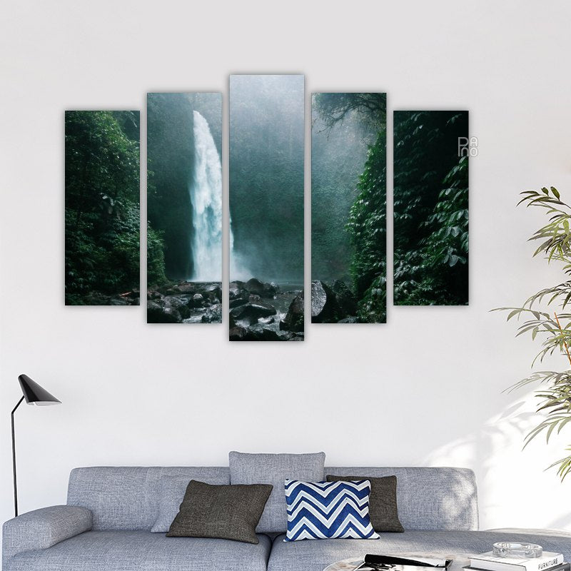 Beautiful Waterfall in a Tropical Forest