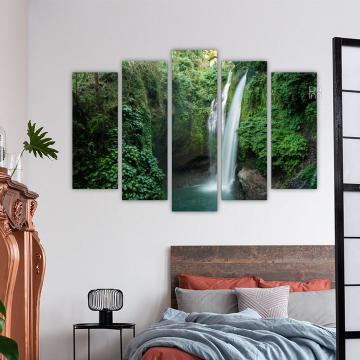 View with a Beautiful Waterfall