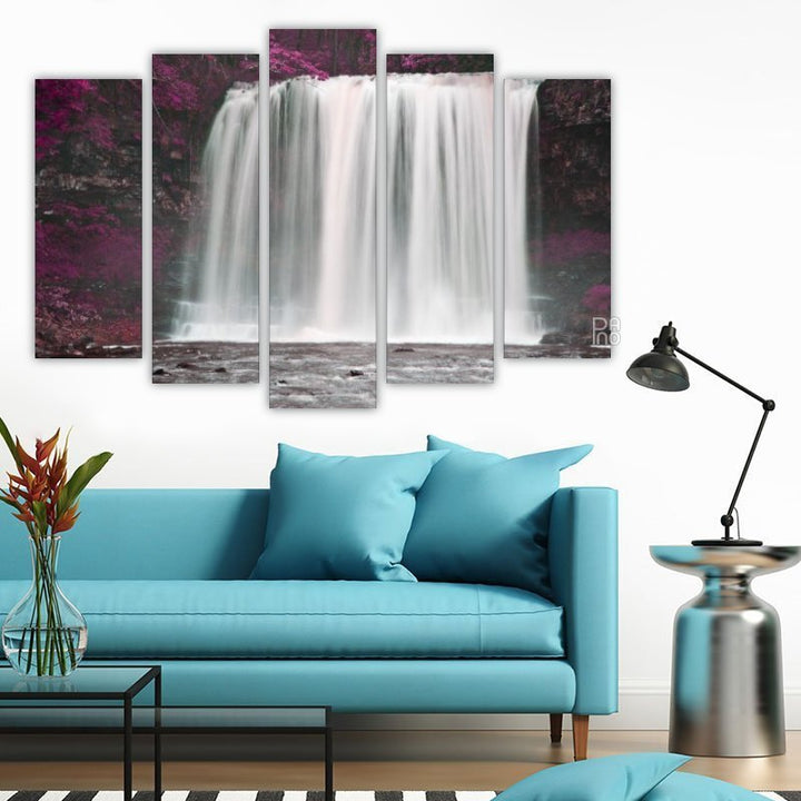 Surreal waterfall landscape