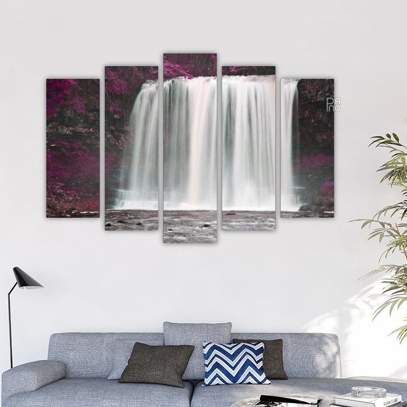 Surreal waterfall landscape