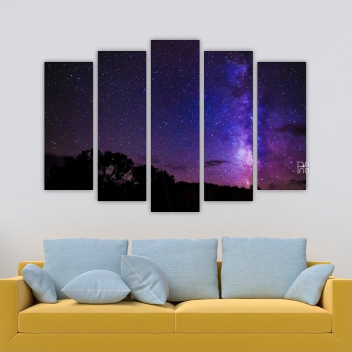 Stars from the night sky with the Milky Way